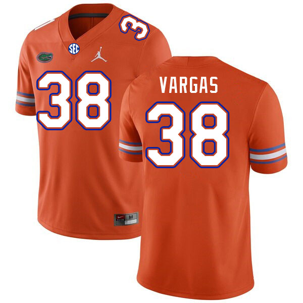 Men #38 Sebastian Vargas Florida Gators College Football Jerseys Stitched-Orange - Click Image to Close